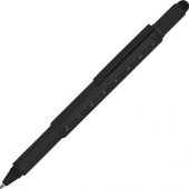 Ручка шариковая металлическая Tool, черный. Встроенный уровень, мини отвертка, стилус, арт. 017617603