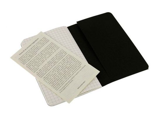 Записная книжка Moleskine Cahier (в клетку, 1 шт.), Pocket (9х14см), черный, арт. 017621503