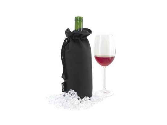 Охладитель для бутылки вина Keep cooled из ПВХ в виде мешочка, черный, арт. 017747503