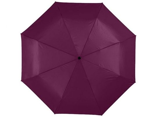 Зонт Alex трехсекционный автоматический 21,5, бургунди/серебристый, арт. 017732703