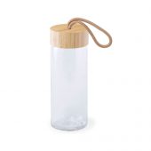 Бутылка для воды «Simple», 19 см, бамбук, стекло