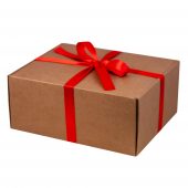 Подарочная лента для универсальной подарочной коробки 280*215*113 мм, красная, 20 мм
