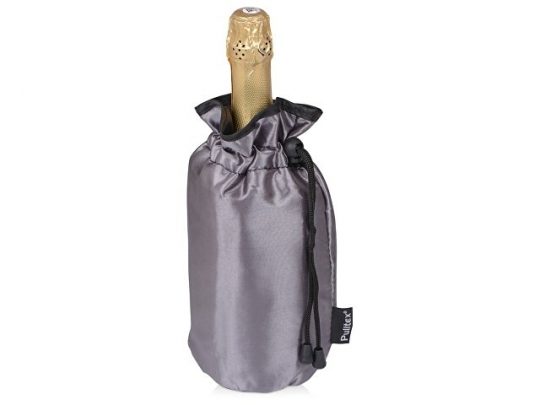 Охладитель для бутылки шампанского Cold bubbles из ПВХ в виде мешочка, серебристый, арт. 017767403
