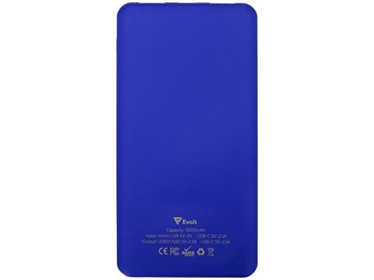 Портативное зарядное устройство Reserve с USB Type-C, 5000 mAh, синий, арт. 017865003