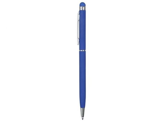 Ручка-стилус шариковая Jucy Soft с покрытием soft touch, синий, арт. 017837103