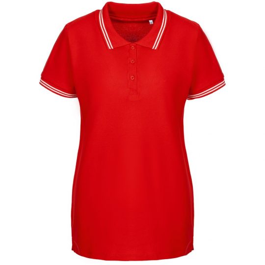 Рубашка поло женская Virma Stripes Lady, красная, размер M