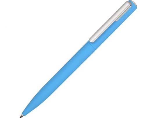 Ручка шариковая пластиковая Bon с покрытием soft touch, голубой, арт. 017837603