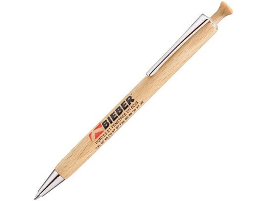 Ручка шариковая деревянная FOREST, черный, 1 мм, светло-коричневый, арт. 017805103