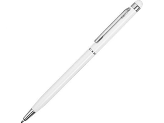 Ручка-стилус металлическая шариковая Jucy, белый, арт. 017836703