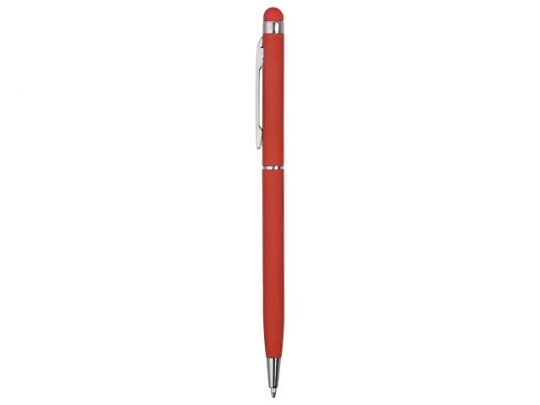 Ручка-стилус шариковая Jucy Soft с покрытием soft touch, красный, арт. 017836903