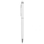 Ручка-стилус металлическая шариковая Jucy, белый, арт. 017836703