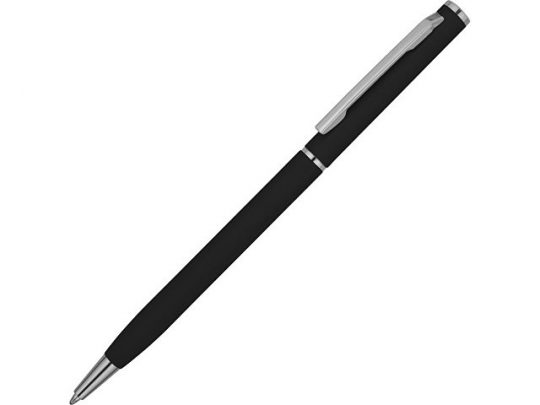 Ручка металлическая шариковая с покрытием софт тач, черный, арт. 017913903