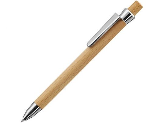 Ручка шариковая деревянная BEECH, черный, 1 мм, светло-коричневый, арт. 017799703