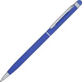 Ручка-стилус шариковая Jucy Soft с покрытием soft touch, синий, арт. 017837103