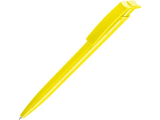 Ручка шариковая пластиковая RECYCLED PET PEN, синий, 1 мм, желтый, арт. 017802603