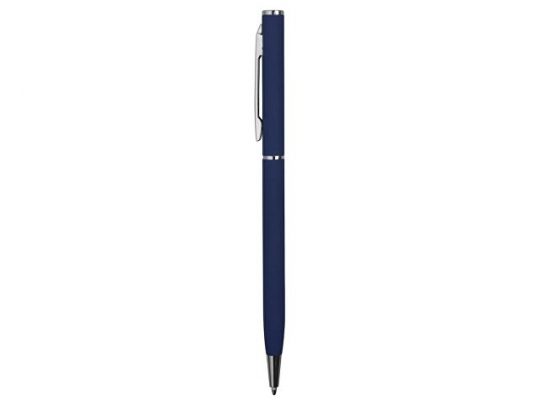Ручка металлическая шариковая с покрытием софт тач, синий, арт. 017914203