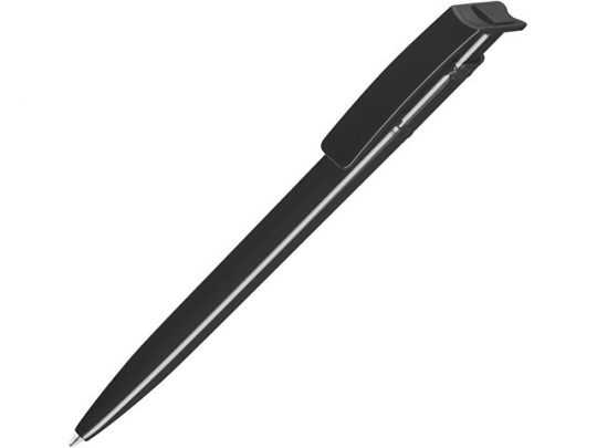 Ручка шариковая пластиковая RECYCLED PET PEN, синий, 1 мм, черный, арт. 017802303