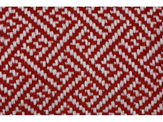Плед акриловый Tassel с белой бахромой, красный, арт. 017819703