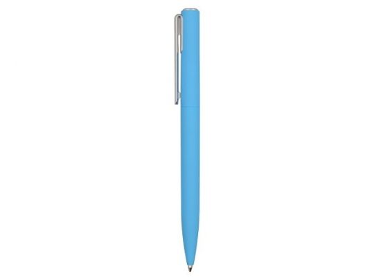 Ручка шариковая пластиковая Bon с покрытием soft touch, голубой, арт. 017837603