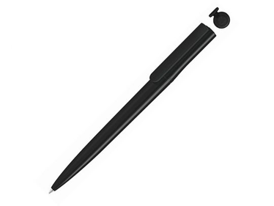Ручка шариковая пластиковая RECYCLED PET PEN switch, синий, 1 мм, черный, арт. 017800703