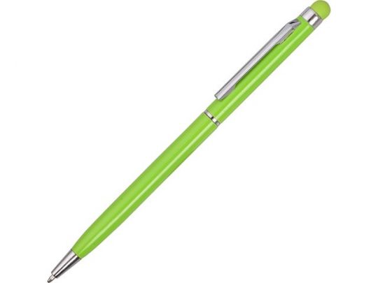 Ручка-стилус металлическая шариковая Jucy, зеленое яблоко, арт. 017836203