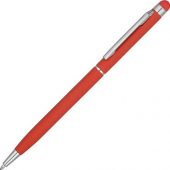 Ручка-стилус шариковая Jucy Soft с покрытием soft touch, красный, арт. 017836903