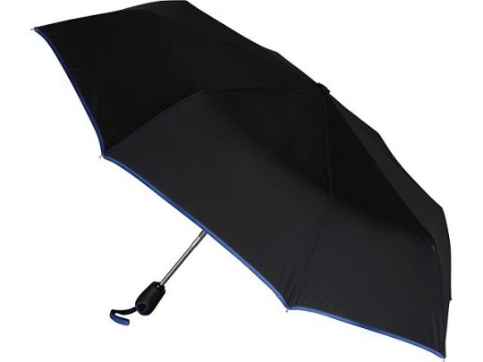 Зонт складной Уоки, черный/синий, арт. 017974603