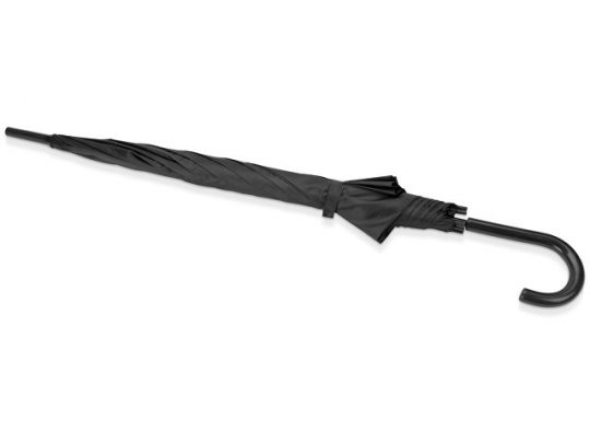 Зонт-трость полуавтоматический с пластиковой ручкой, черный, арт. 018066503