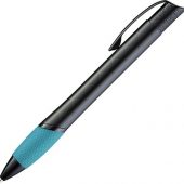 Ручка шариковая металлическая OPERA, лазурный/черный, арт. 018100003