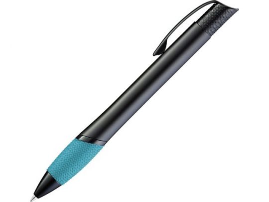 Ручка шариковая металлическая OPERA, лазурный/черный, арт. 018100003