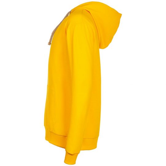 Толстовка на молнии с капюшоном Unit Siverga желтая, размер M