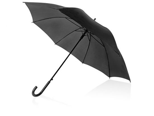 Зонт-трость полуавтоматический с пластиковой ручкой, черный, арт. 018066503