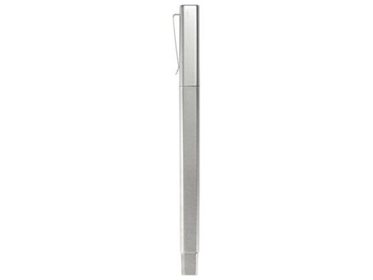Ручка шариковая пластиковая Quadro, квадратный корпус, серебристый, арт. 018054503