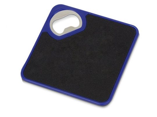 Подставка для кружки с открывалкой Liso, черный/синий, арт. 018107303