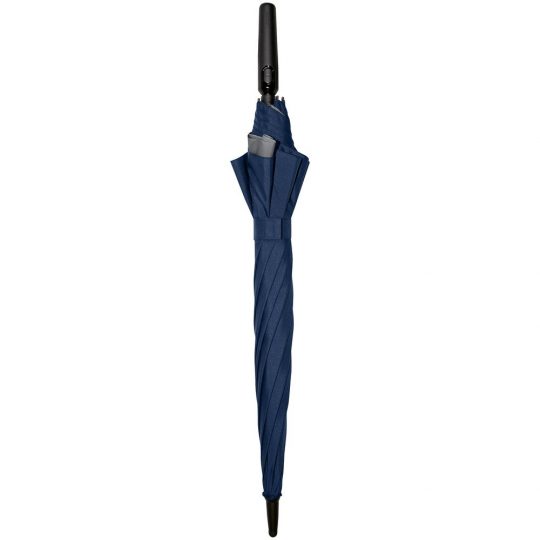 Зонт-трость Fiber Move AC, темно-синий с серым