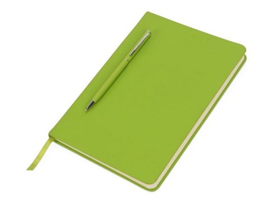 Блокнот А5 Magnet 14,3*21 с магнитным держателем для ручки, зеленое яблоко, арт. 018167603