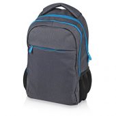 Рюкзак Metropolitan, серый с голубой молнией, арт. 018270503