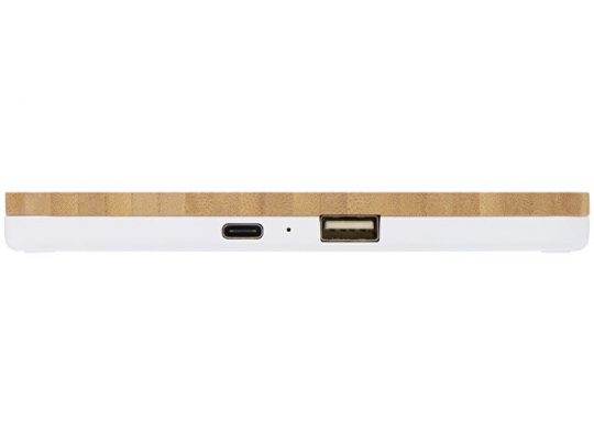 Беспроводное зарядное устройство-органайзер из бамбука Timber, натуральный/белый, арт. 018266803