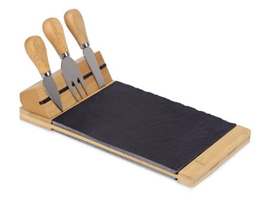 Набор для сыра из сланцевой доски и ножей Bamboo collection Taleggio, арт. 018132403
