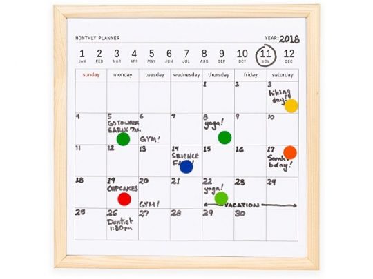 Календарь для заметок с маркером Whiteboard calendar, арт. 018253903