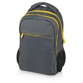 Рюкзак Metropolitan, серый с желтой молнией, арт. 018270403
