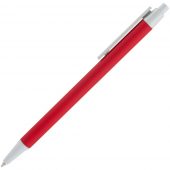 Ручка шариковая Button Up, красная с белым