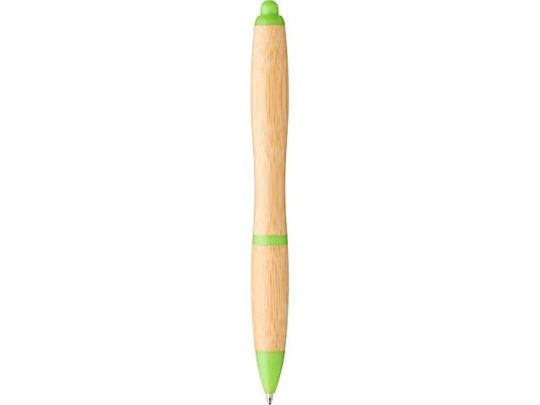 Шариковая ручка Nash из бамбука, натуральный/зеленое яблоко, арт. 018379703