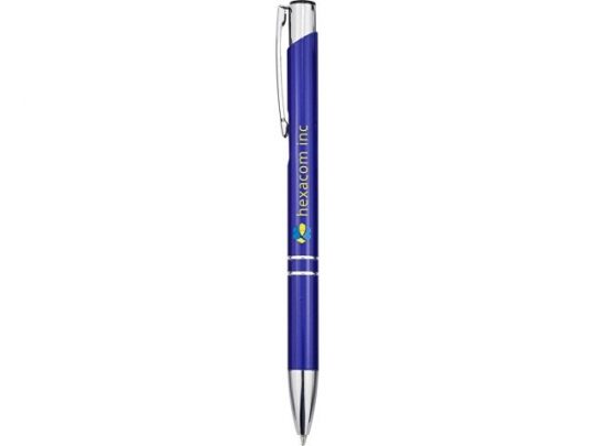 Алюминиевая шариковая кнопочная ручка Moneta, синий, арт. 018371303