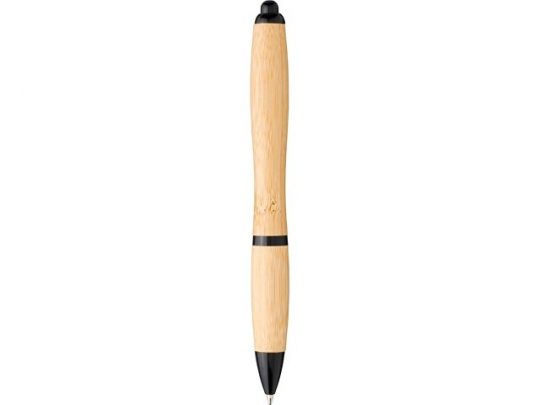 Шариковая ручка Nash из бамбука, натуральный/черный, арт. 018379603