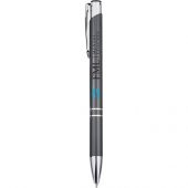 Алюминиевая шариковая кнопочная ручка Moneta, серый, арт. 018370903