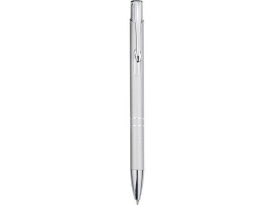 Алюминиевая шариковая кнопочная ручка Moneta, серебристый, арт. 018371603