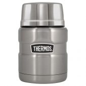Термос из нерж. стали с ложкой тм THERMOS SK3000-SBK 0,47L, стальной, арт. 018381503