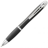 Светящаяся шариковая ручка Nash со светящимся черным корпусом и рукояткой, белый, арт. 018378603