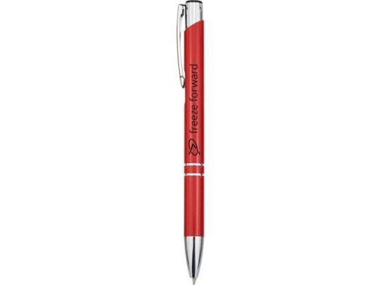 Алюминиевая шариковая кнопочная ручка Moneta, красный, арт. 018371403